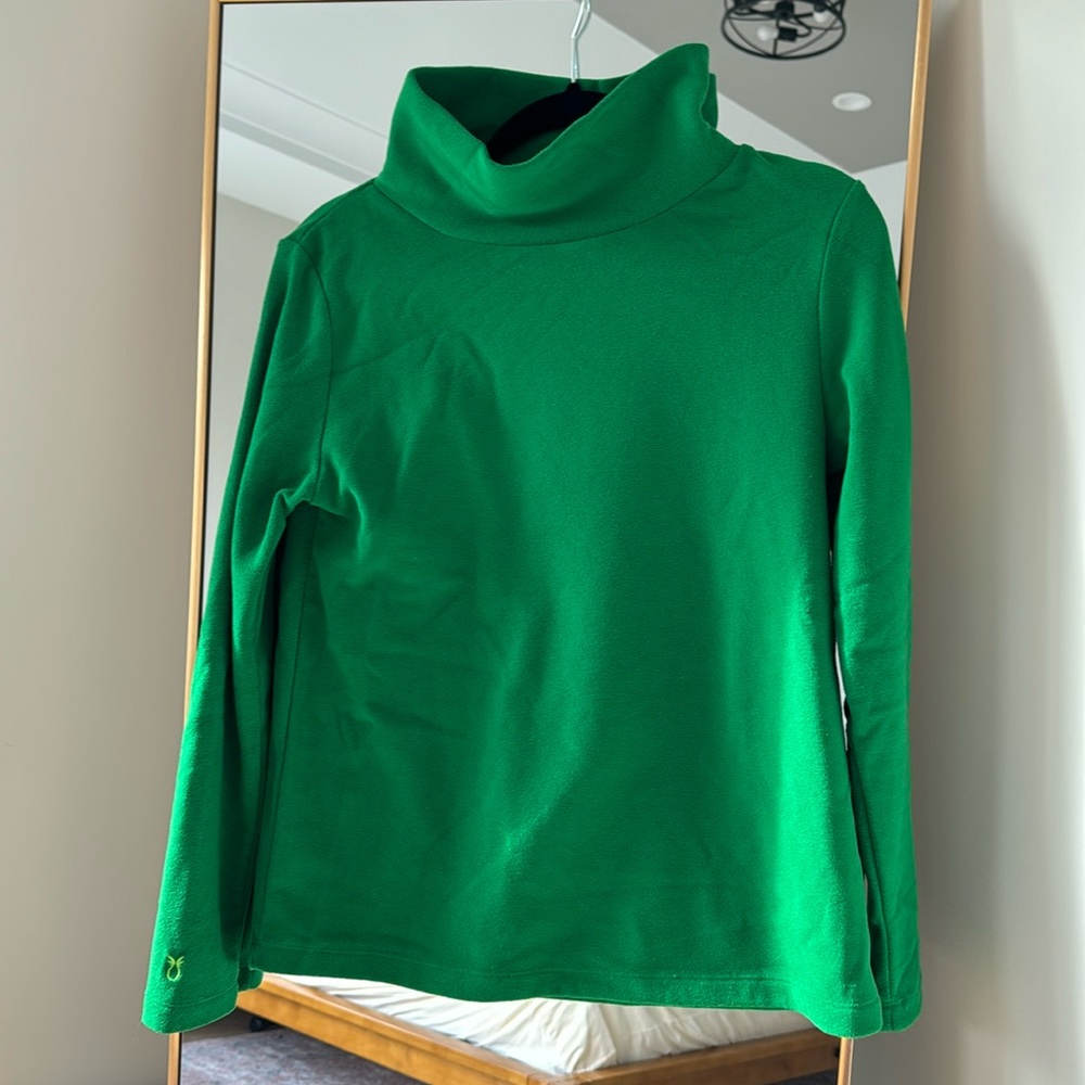 Dudley Stephens Greenpoint Turtleneck in Terry Fleece (Kelly Green) - Small